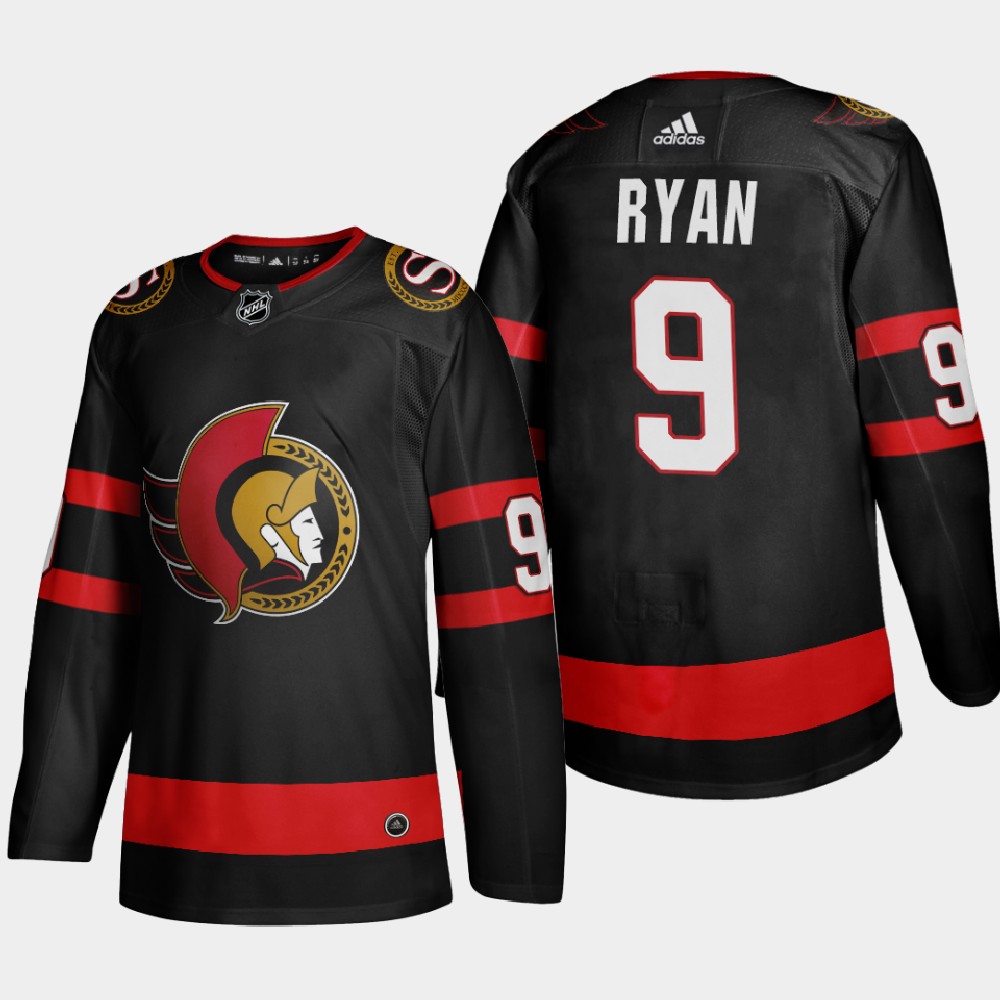 Personalized Ottawa Senators #9 Bobby Ryan Men’s 2020-21 Authentic Player Home Stitched NHL Jersey Black