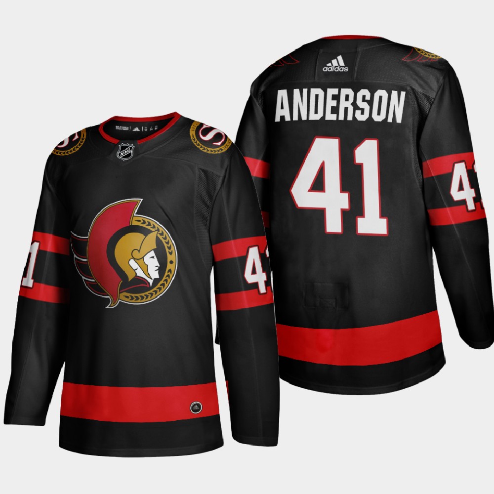 Personalized Ottawa Senators #41 Craig Anderson Men’s 2020-21 Authentic Player Home Stitched NHL Jersey Black