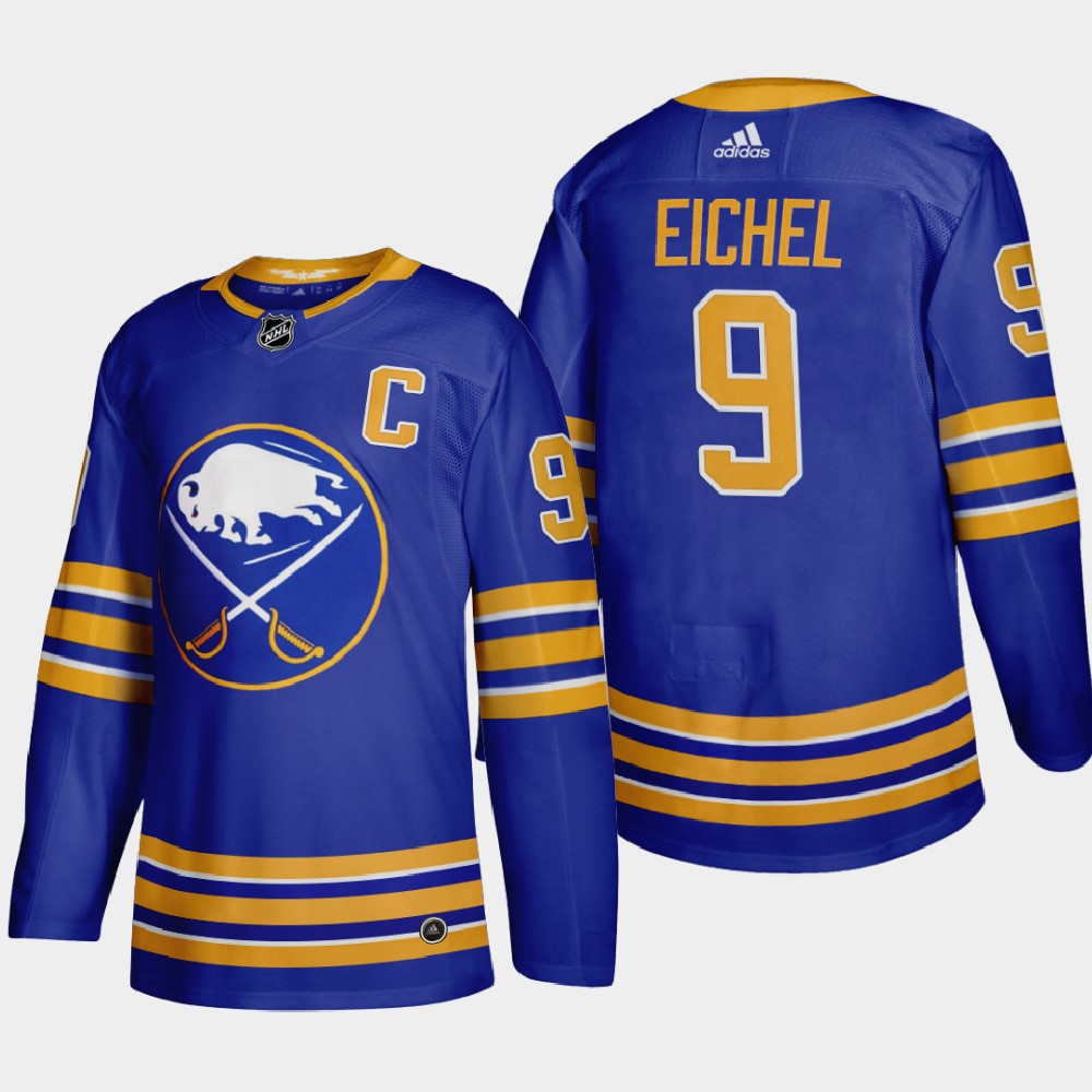 Personalized Buffalo Sabres #9 Jack Eichel Men’s 2020-21 Home Authentic Player Stitched NHL Jersey Royal Blue