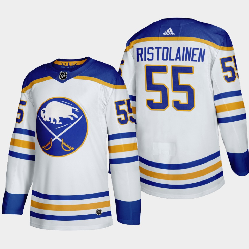 Personalized Buffalo Sabres #55 Rasmus Ristolainen Men’s 2020-21 Away Authentic Player Stitched NHL Jersey White