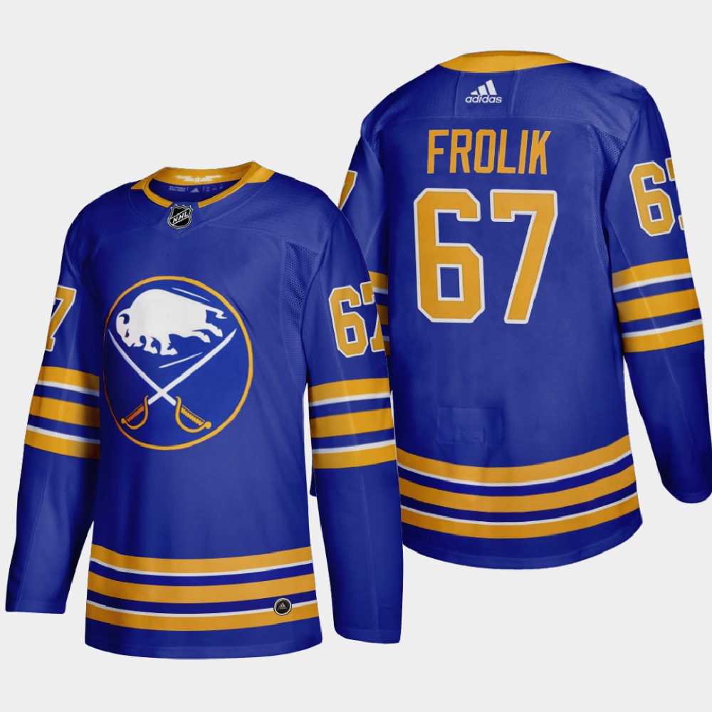 Personalized Buffalo Sabres #67 Michael Frolik Men’s 2020-21 Home Authentic Player Stitched NHL Jersey Royal Blue