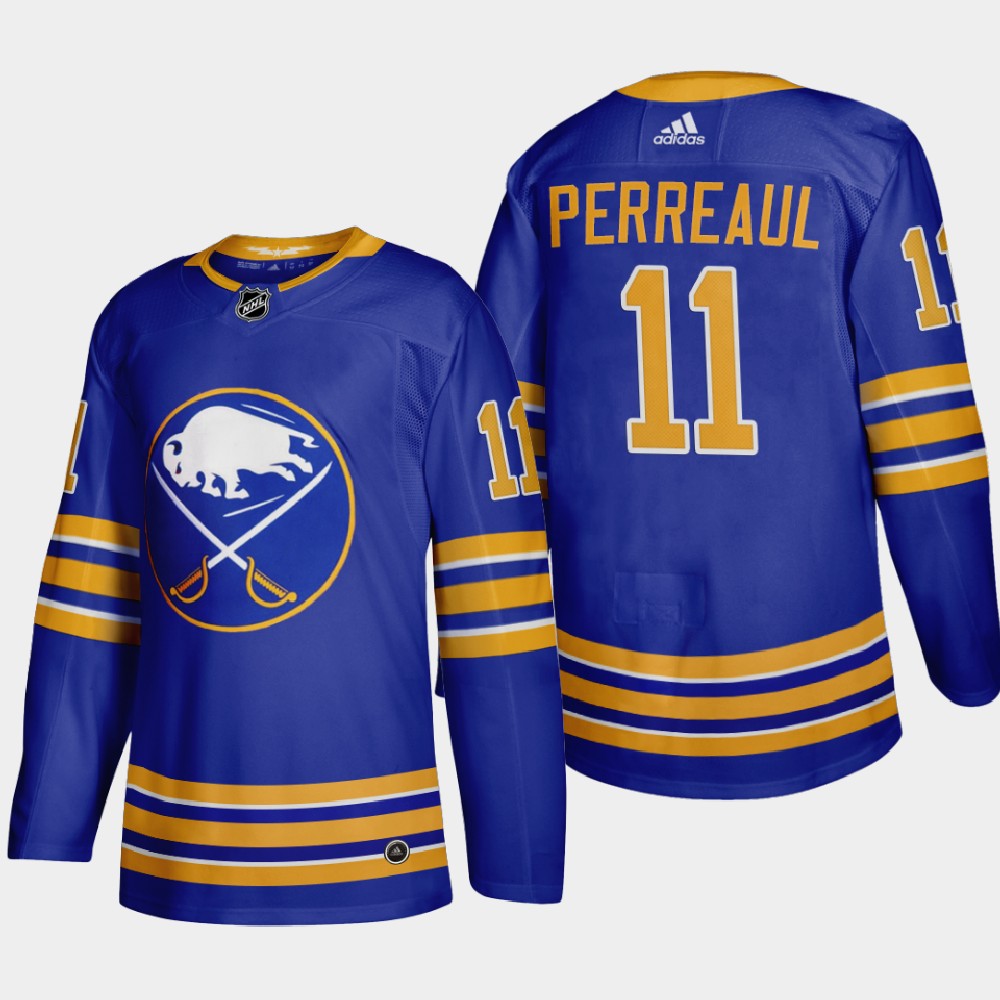 Personalized Buffalo Sabres #11 Gilbert Perreault Men’s 2020-21 Home Authentic Player Stitched NHL Jersey Royal Blue