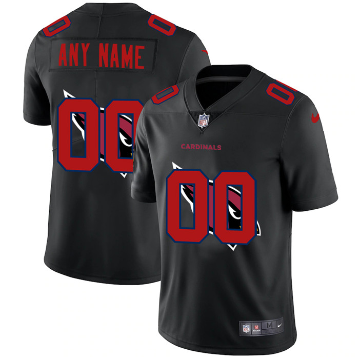 Personalized Arizona Cardinals Men’s Team Logo Dual Overlap Limited NFL Jersey Black