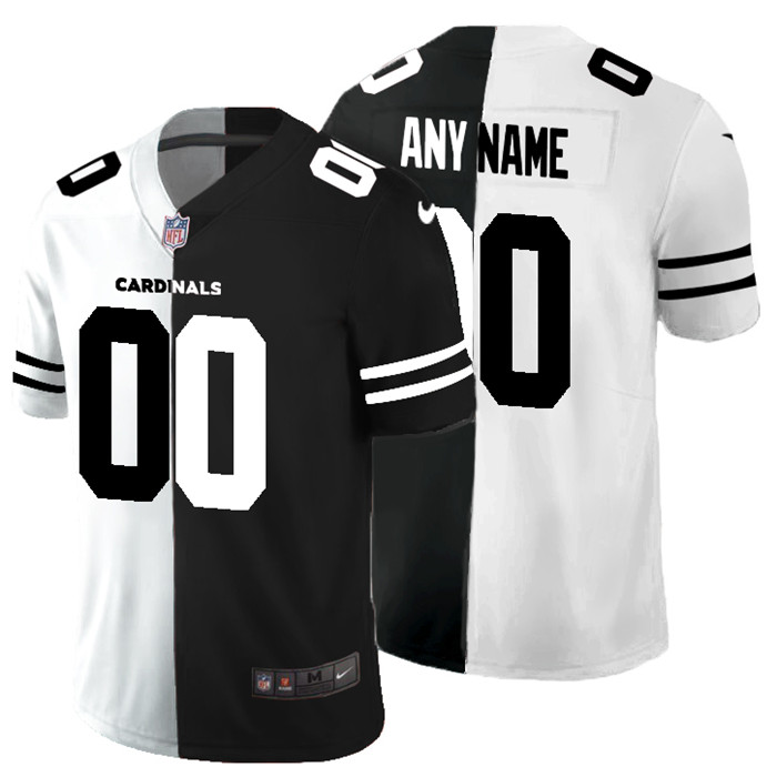 Personalized Arizona Cardinals Men’s Black V White Peace Split Untouchable Limited NFL Jersey