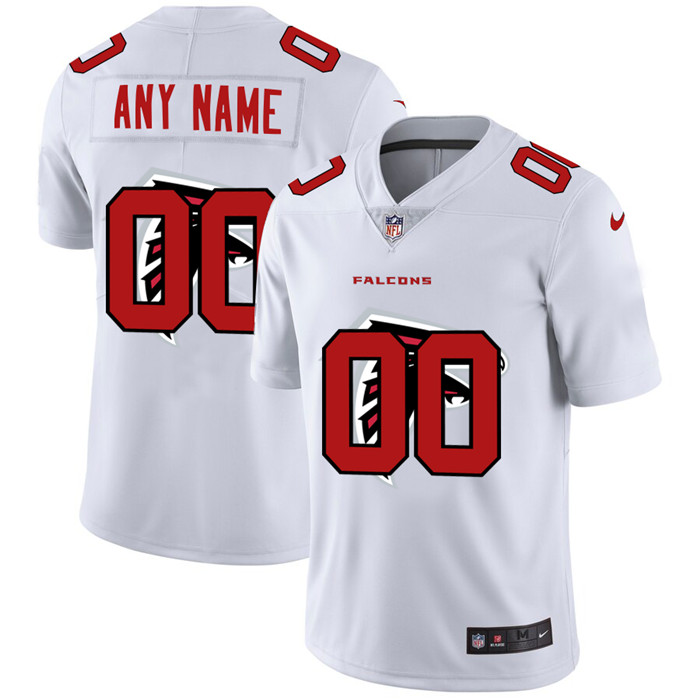 Personalized Atlanta Falcons White Men’s Team Logo Dual Overlap Limited NFL Jersey