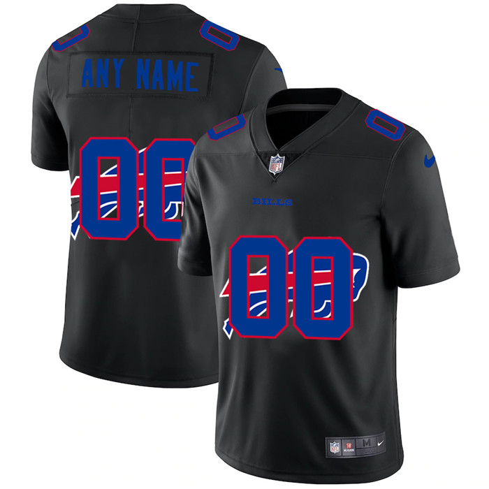Personalized Buffalo Bills Men’s Team Logo Dual Overlap Limited NFL Jersey Black