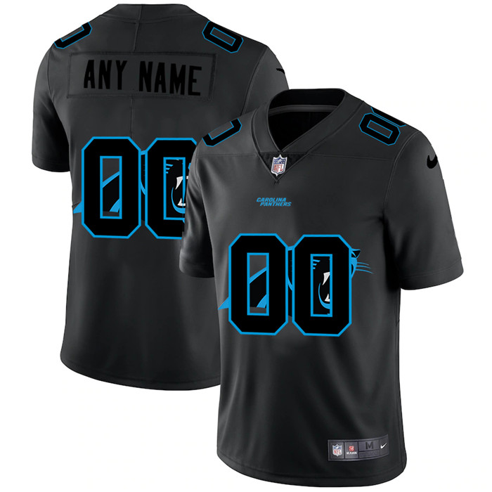 Personalized Carolina Panthers Men’s Team Logo Dual Overlap Limited NFL Jersey Black