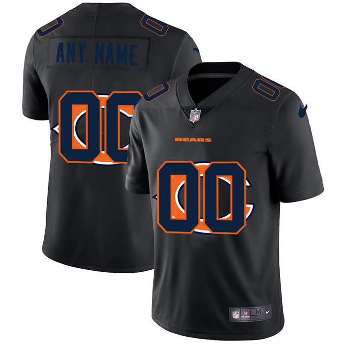 Personalized Chicago Bears Men’s Team Logo Dual Overlap Limited NFL Jersey Black