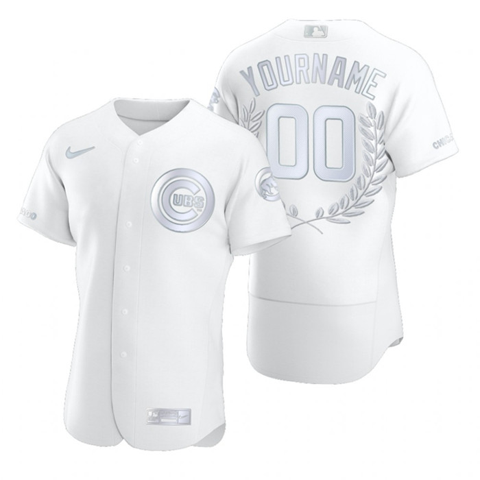 Personalized Chicago Cubs Men”s Platinum MLB MVP Limited Player Edition Jersey