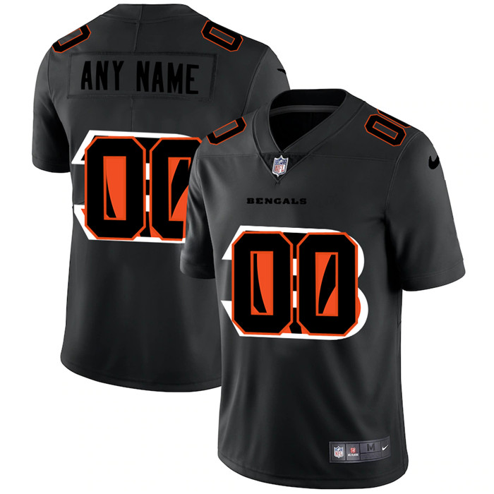 Personalized Cincinnati Bengals Men’s Team Logo Dual Overlap Limited NFL Jersey Black