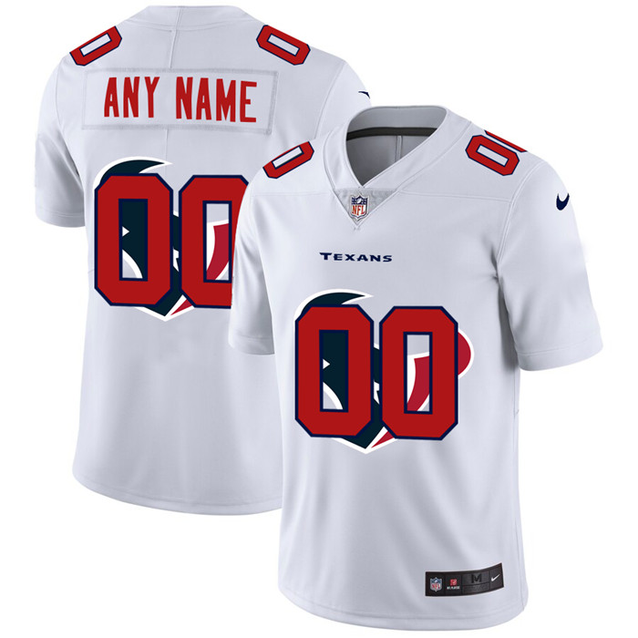 Personalized Houston Texans White Men’s Team Logo Dual Overlap Limited NFL Jersey