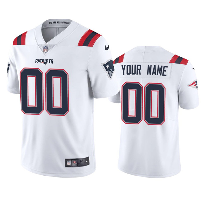 Personalized New England Patriots Men’s White 2020 Limited Jersey