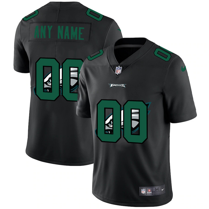 Personalized Philadelphia Eagles Men’s Team Logo Dual Overlap Limited NFL Jersey Black