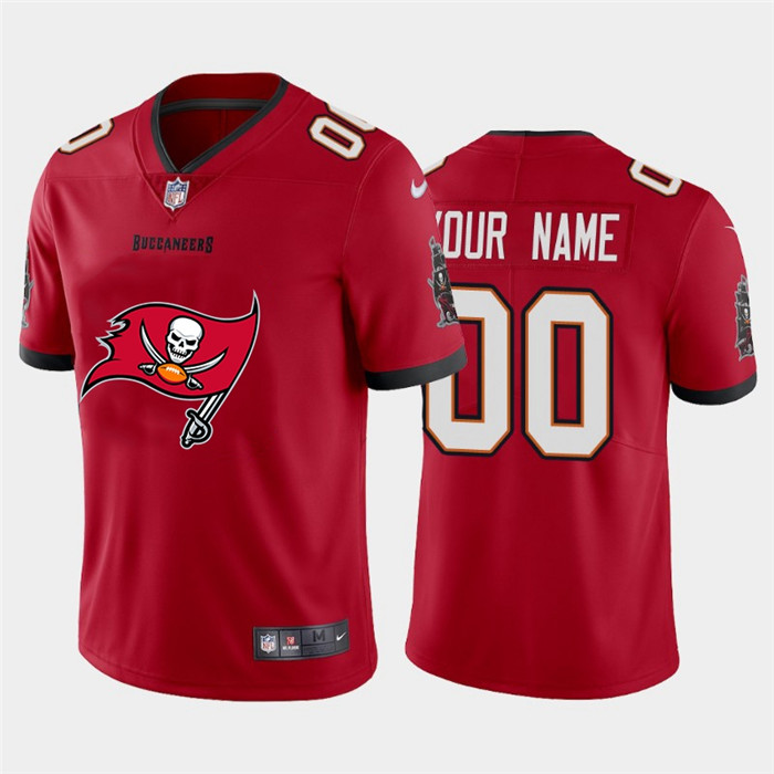 Personalized Tampa Bay Buccaneers Red Men’s Big Team Logo Limited NFL Jersey