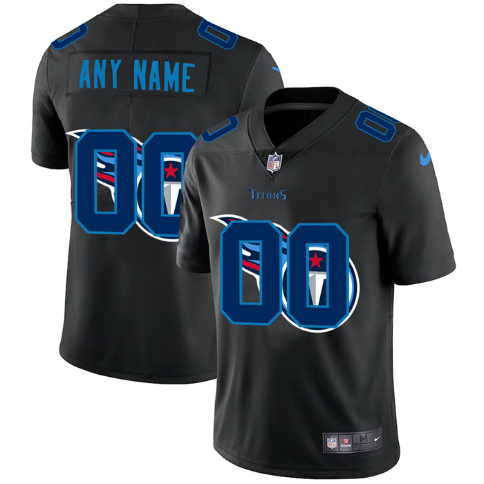 Personalized Tennessee Titans Men’s Team Logo Dual Overlap Limited NFL Jersey Black
