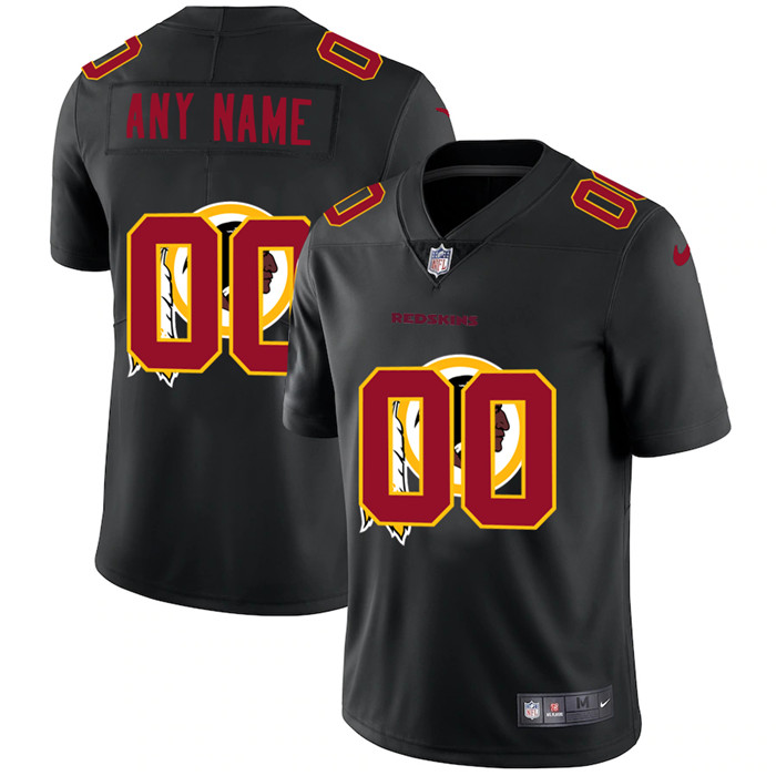 Personalized Washington Redskins Men’s Team Logo Dual Overlap Limited NFL Jersey Black
