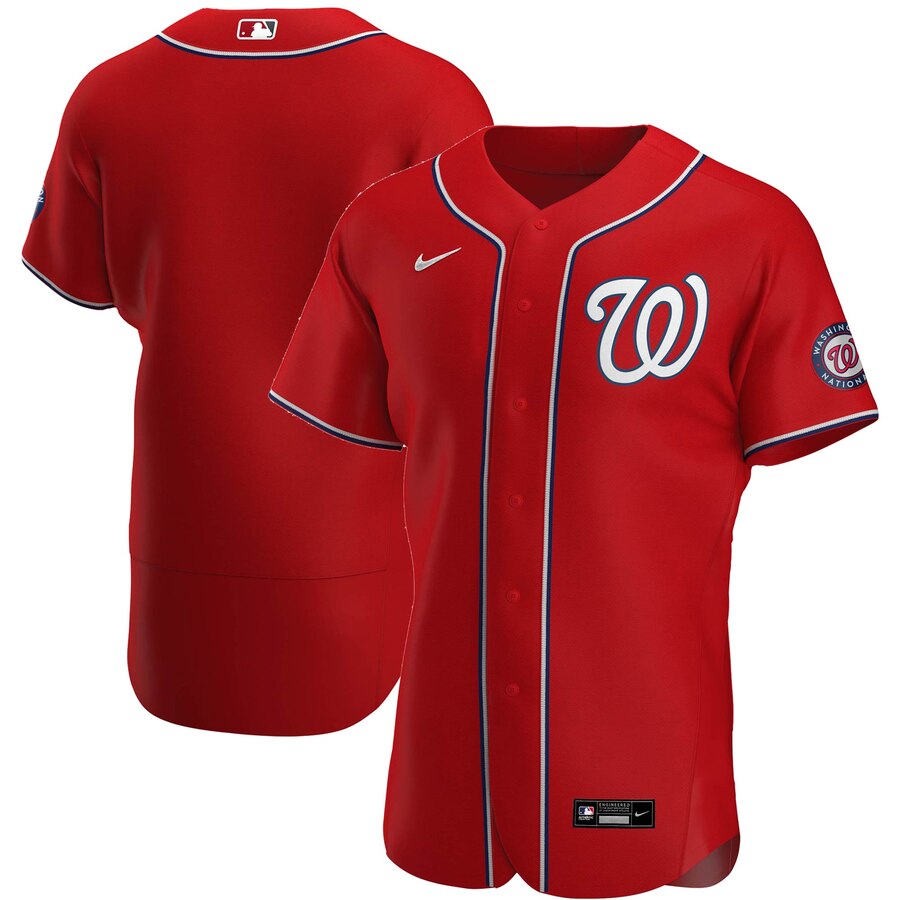 Personalized Washington Nationals Men’s Red Alternate 2020 Authentic Team MLB Jersey