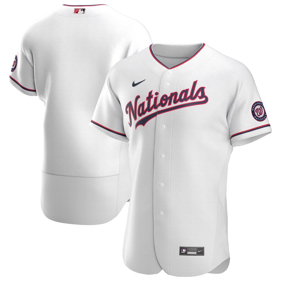 Personalized Washington Nationals Men’s White Alternate 2020 Authentic Team MLB Jersey