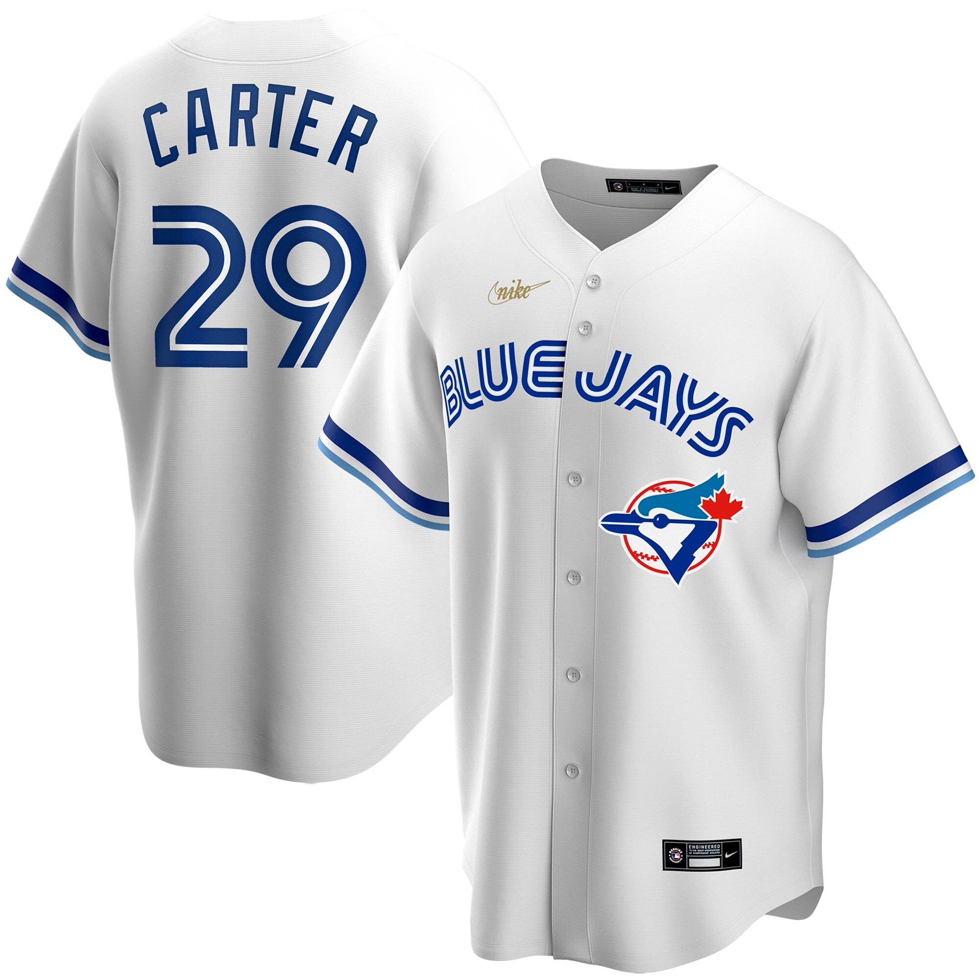 Personalized Toronto Blue Jays #29 Joe Carter Home Cooperstown Collection Player MLB Jersey White