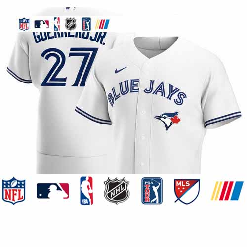 Personalized Toronto Blue Jays #27 Vladimir Guerrero Jr. Men’s White Home 2020 Authentic Player MLB Jersey