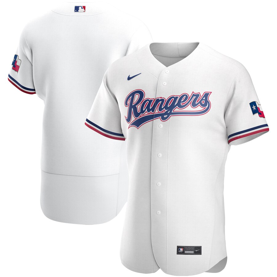 Personalized Texas Rangers Men’s White Home 2020 Authentic MLB Jersey
