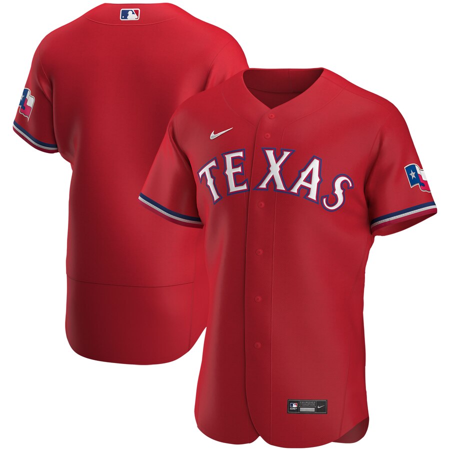 Personalized Texas Rangers Men’s Red Alternate 2020 Authentic MLB Jersey