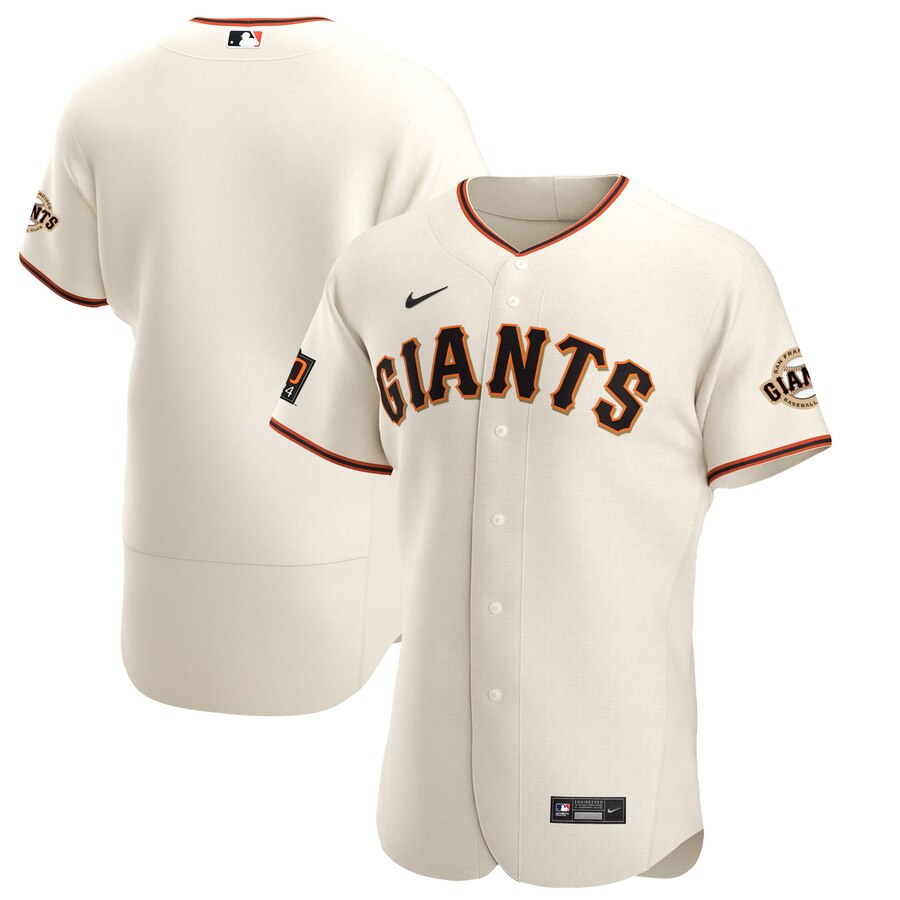 Personalized San Francisco Giants Men’s Cream Home 2020 Authentic Team MLB Jersey