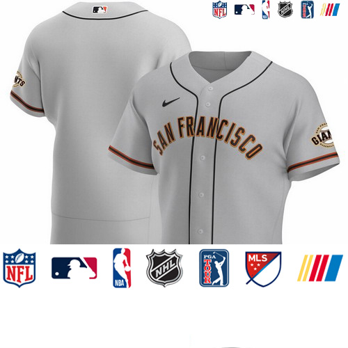 Personalized San Francisco Giants Men’s Gray Road 2020 Authentic Official Team MLB Jersey
