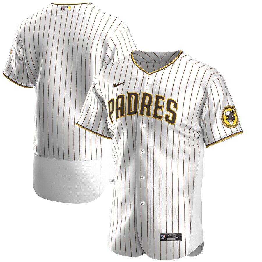 Personalized San Diego Padres Men’s White Brown Authentic Alternate Team MLB Jersey