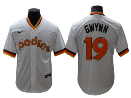 Personalized San Diego Padres Tony Gwynn #19 Cool Base Men’s Stitched White Jersey