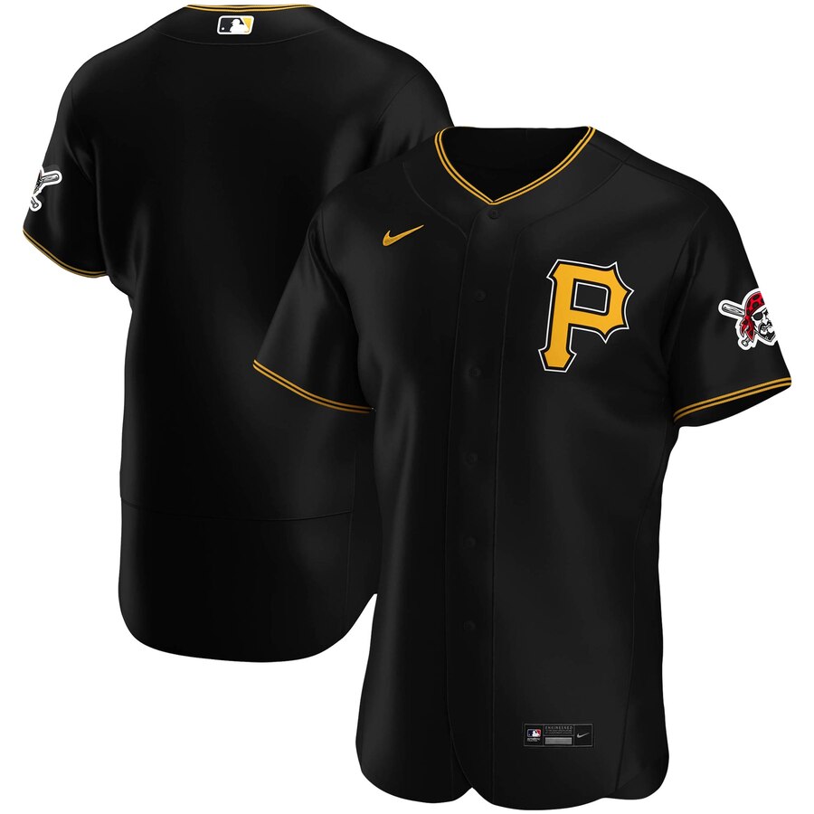 Personalized Pittsburgh Pirates Men’s Black Alternate 2020 Authentic Logo Team MLB Jersey