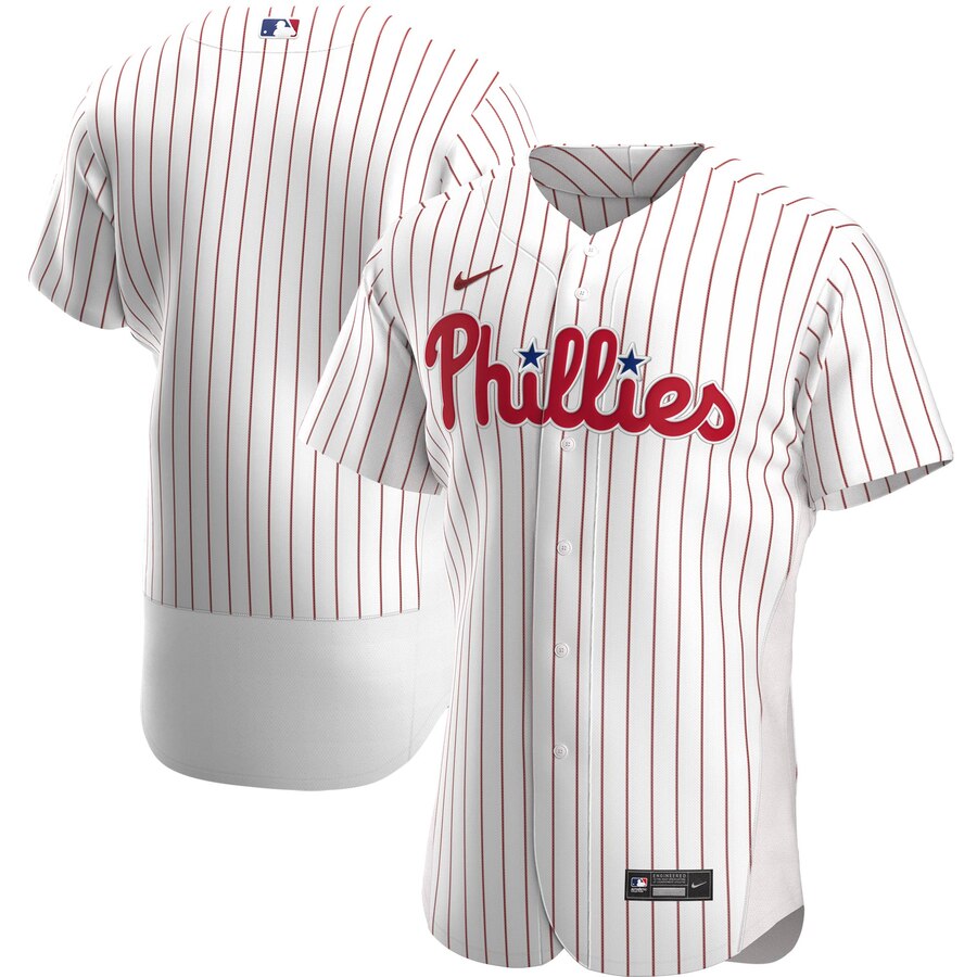 Personalized Philadelphia Phillies Men’s White Home 2020 Authentic Official Team MLB Jersey