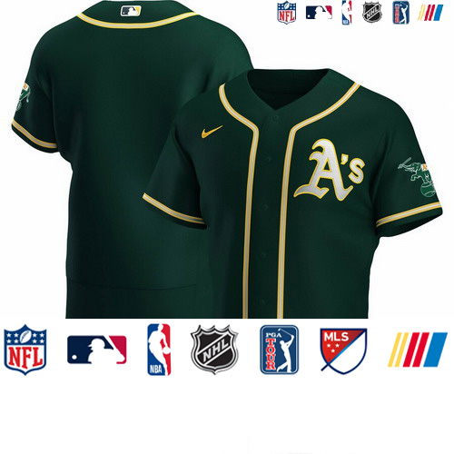 Personalized Oakland Athletics Men’s Green Alternate 2020 Authentic Team MLB Jersey