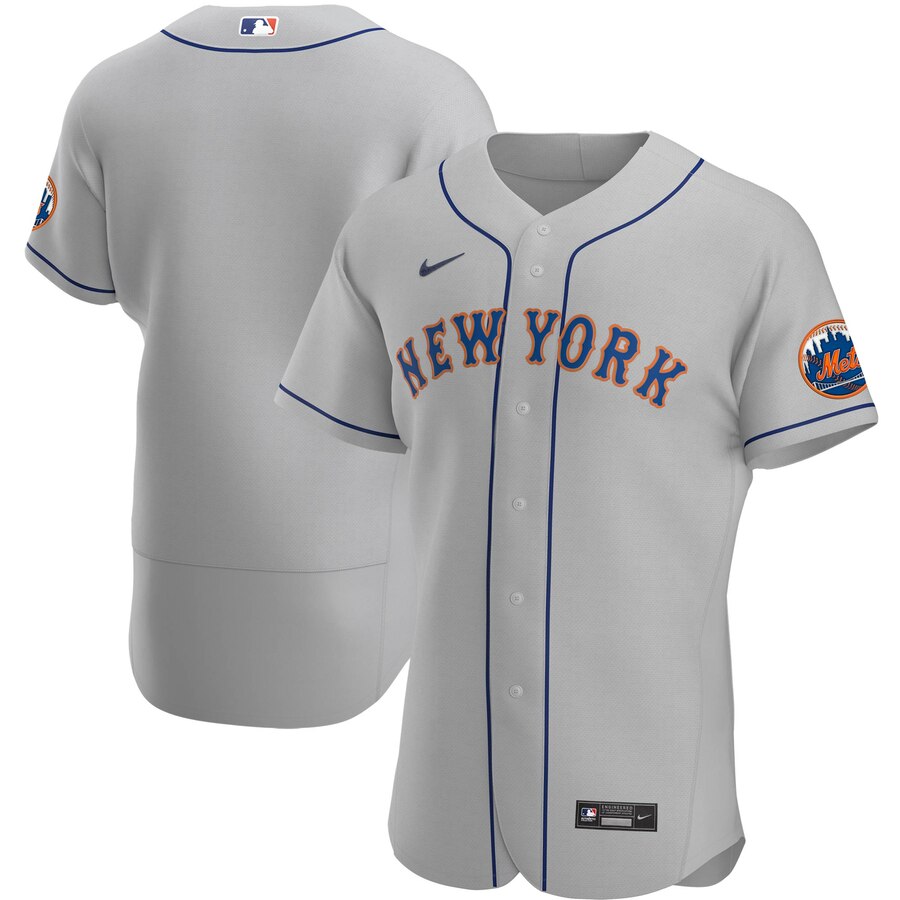 Personalized New York Mets Men’s Gray Road 2020 Authentic Official Team MLB Jersey