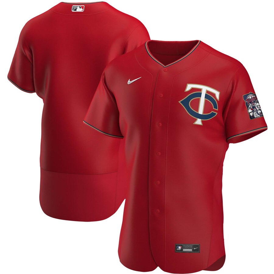Personalized Minnesota Twins Men’s Red Alternate 2020 Authentic Official Team MLB Jersey