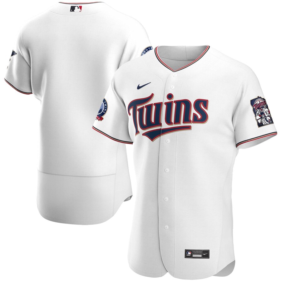 Personalized Minnesota Twins Men’s White Home 2020 60th Season Authentic Team MLB Jersey
