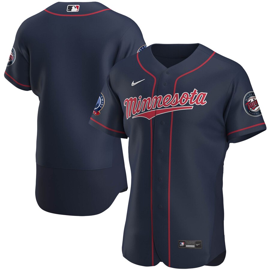 Personalized Minnesota Twins Men’s Navy Alternate 2020 60th Season Authentic Team MLB Jersey