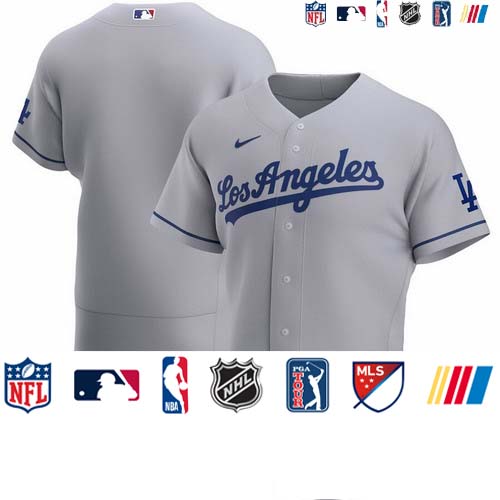 Personalized Los Angeles Dodgers Men’s Gray Road 2020 Authentic Official Team MLB Jersey