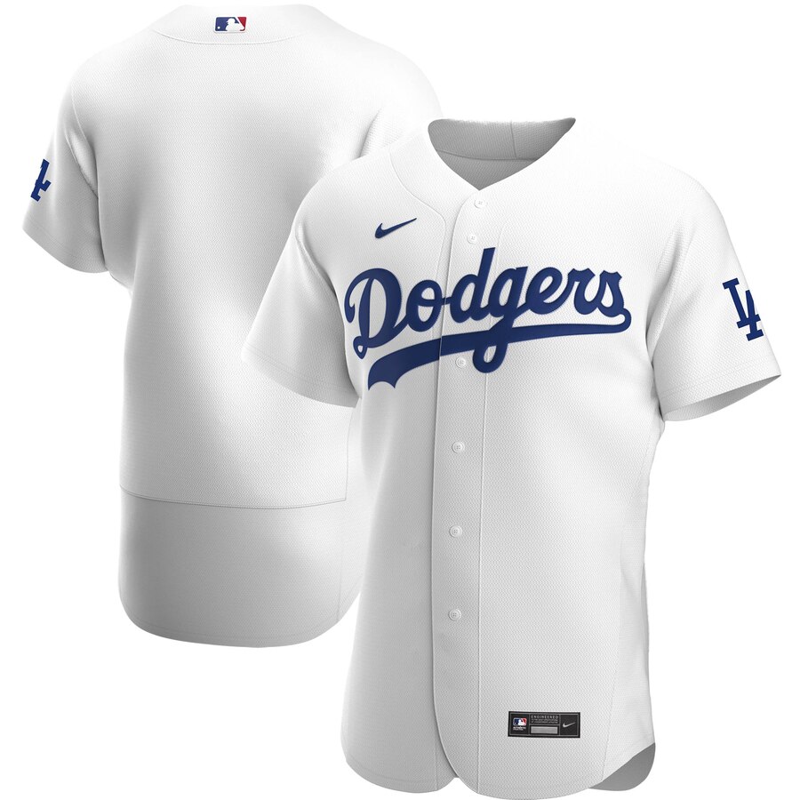 Personalized Los Angeles Dodgers Men’s White Home 2020 Authentic Official Team MLB Jersey