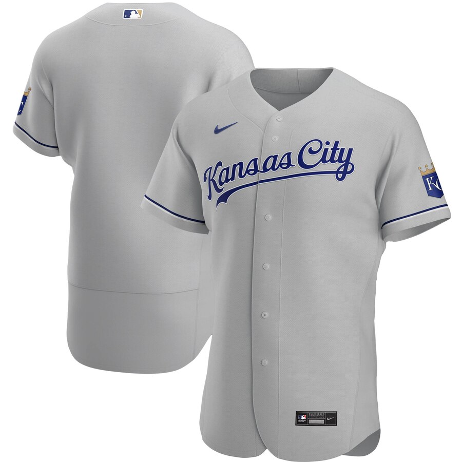 Personalized Kansas City Royals Men’s Gray Road 2020 Authentic MLB Jersey