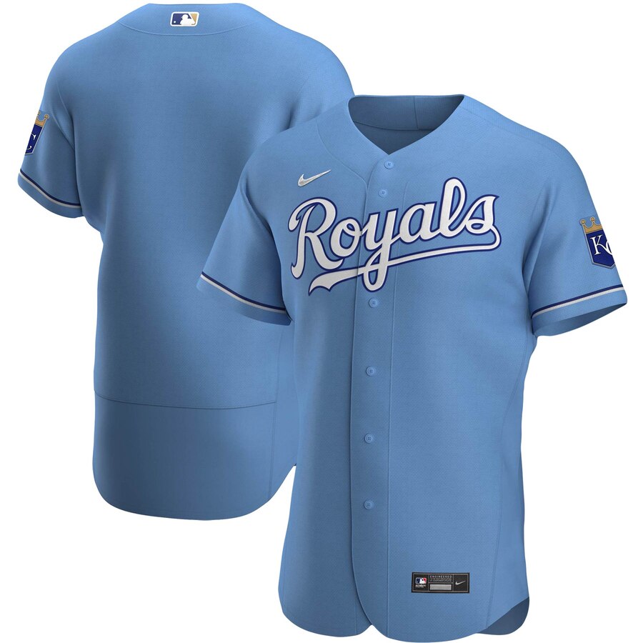 Personalized Kansas City Royals Men’s Light Blue Alternate 2020 Authentic MLB Jersey