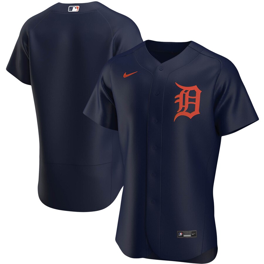 Personalized Detroit Tigers Men’s Navy Alternate 2020 Authentic Team MLB Jersey