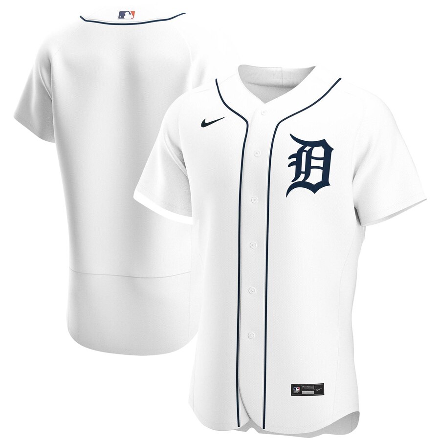 Personalized Detroit Tigers Men’s White Home 2020 Authentic Official Team MLB Jersey
