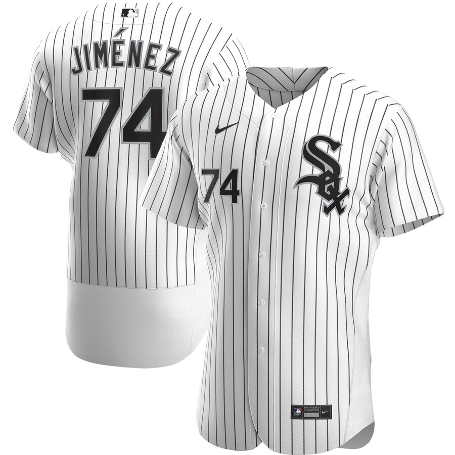 Personalized Chicago White Sox #74 Eloy Jimenez Men’s White Home 2020 Authentic Player MLB Jersey