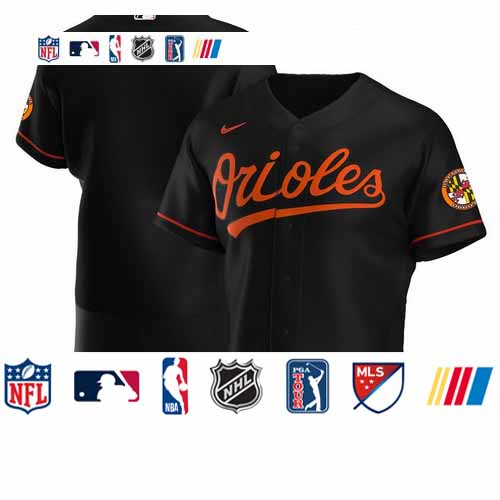 Personalized Baltimore Orioles Men’s Black Alternate 2020 Authentic Official Team MLB Jersey