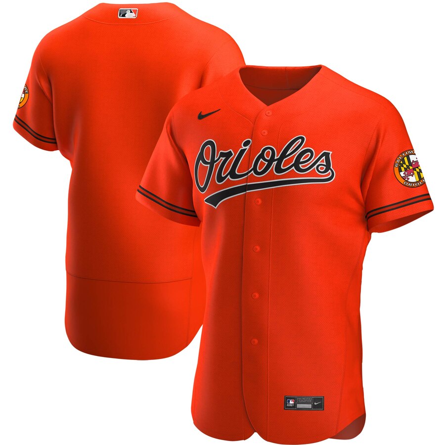 Personalized Baltimore Orioles Men’s Orange Alternate 2020 Authentic Official Team MLB Jersey