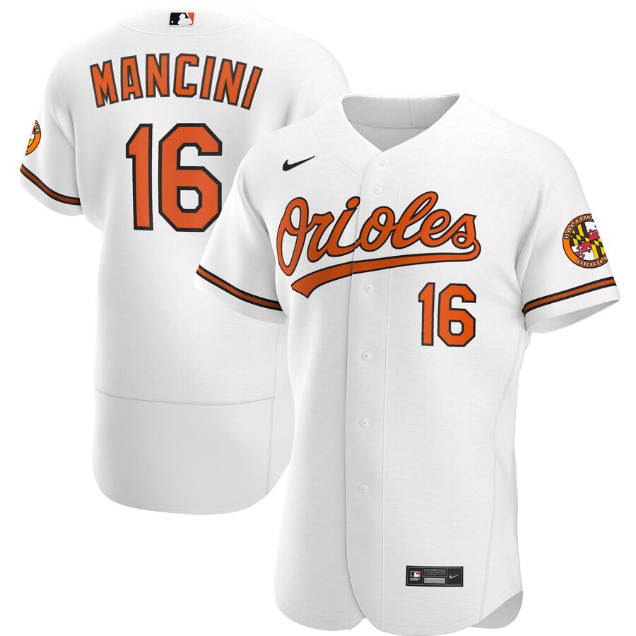 Personalized Baltimore Orioles #16 Trey Mancini Men’s White Home 2020 Authentic Player MLB Jersey