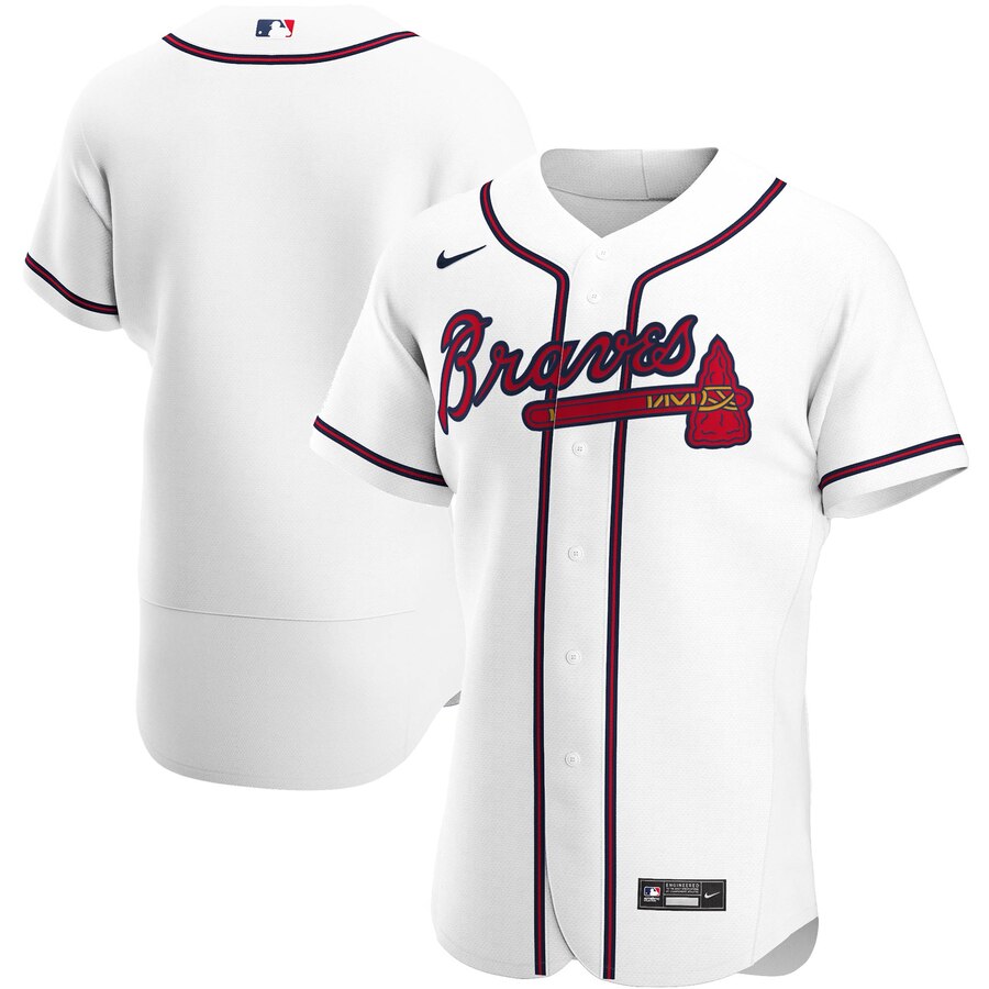 Personalized Atlanta Braves Men’s White Home 2020 Authentic Team MLB Jersey
