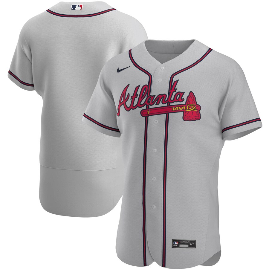 Personalized Atlanta Braves Men’s Gray Road 2020 Authentic Official MLB Team Jersey