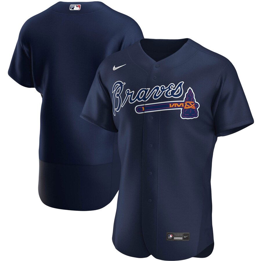 Personalized Atlanta Braves Men’s Navy Alternate 2020 Authentic Team Name MLB Jersey
